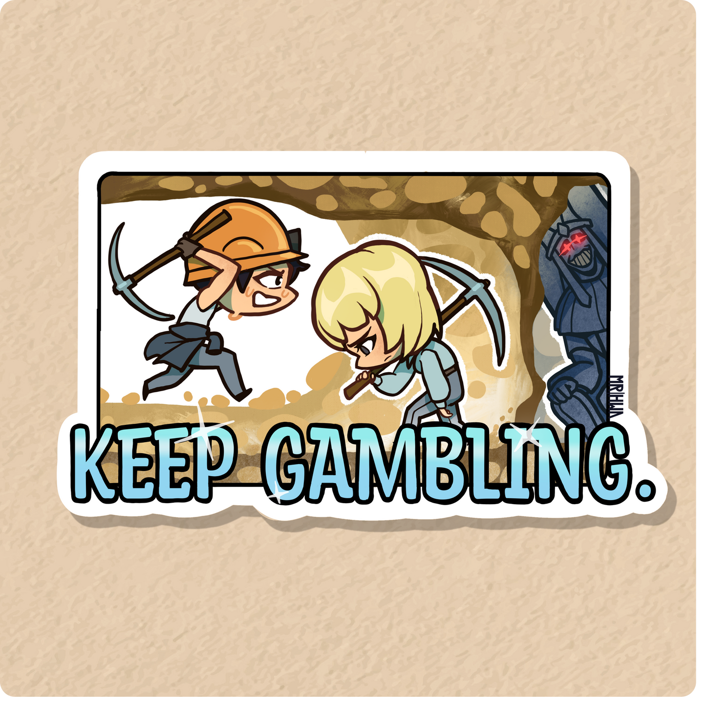 Solo Leveling Keep Gambling Sticker